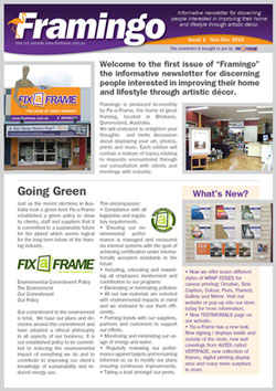 Newsletter Issue #1