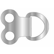 Nickel Plated 2 Hole Small D-Rings