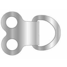 Nickel Plated 2 Hole Small D-Rings