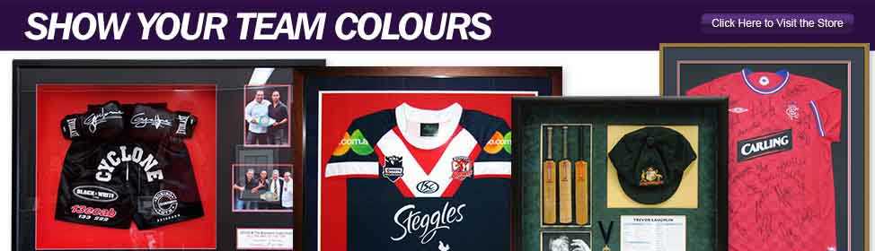Jersey picture framing Brisbane examples